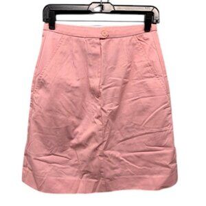 Izod Lacoste Skirt Women’s 6 Pink Cotton Blend Mid Rise Zip Front Casual
